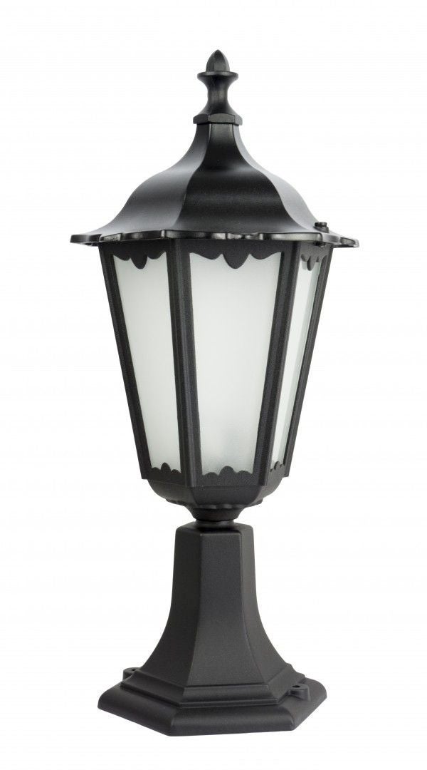 Lampa ogrodowa stojąca Retro czarna 1xE27x60W IP43 wym: 51 x 24 x 24 cm aluminium SU-MA
