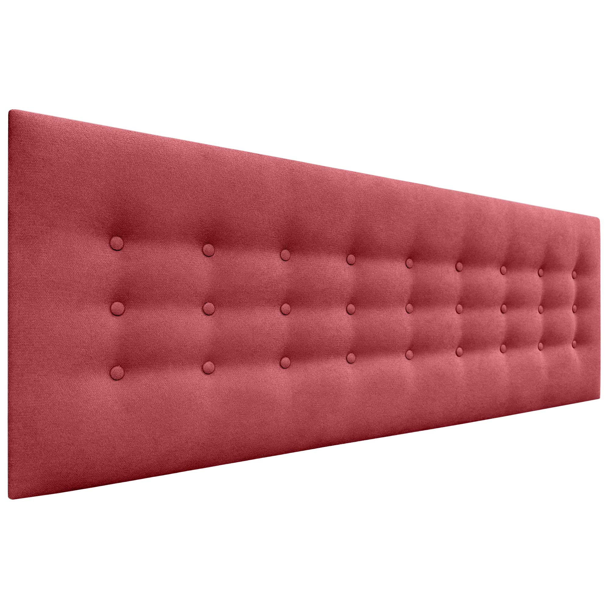 DHOME Tête de lit de tissu ACUALINE avec 3 rangées de boutons et pieds ...