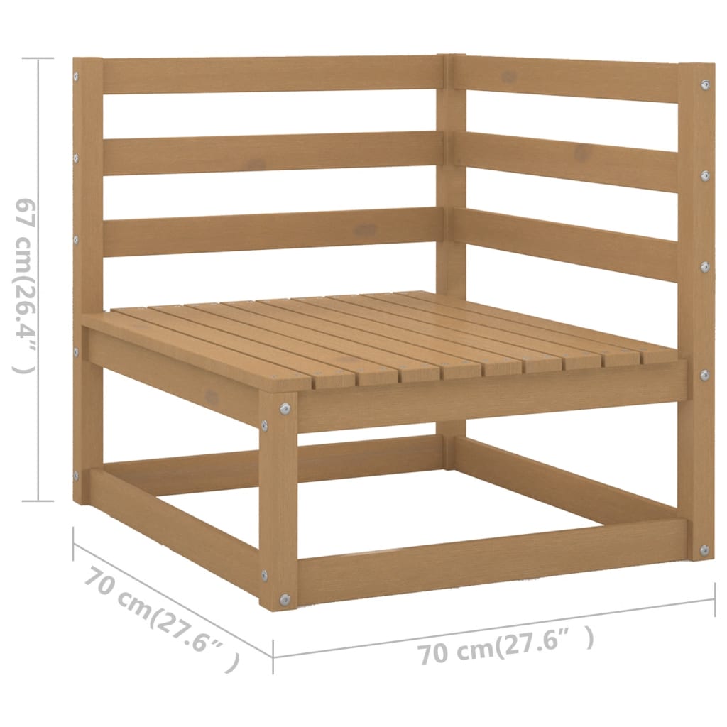 Salon bas de jardin en Bois Marron 10 personnes - 7
