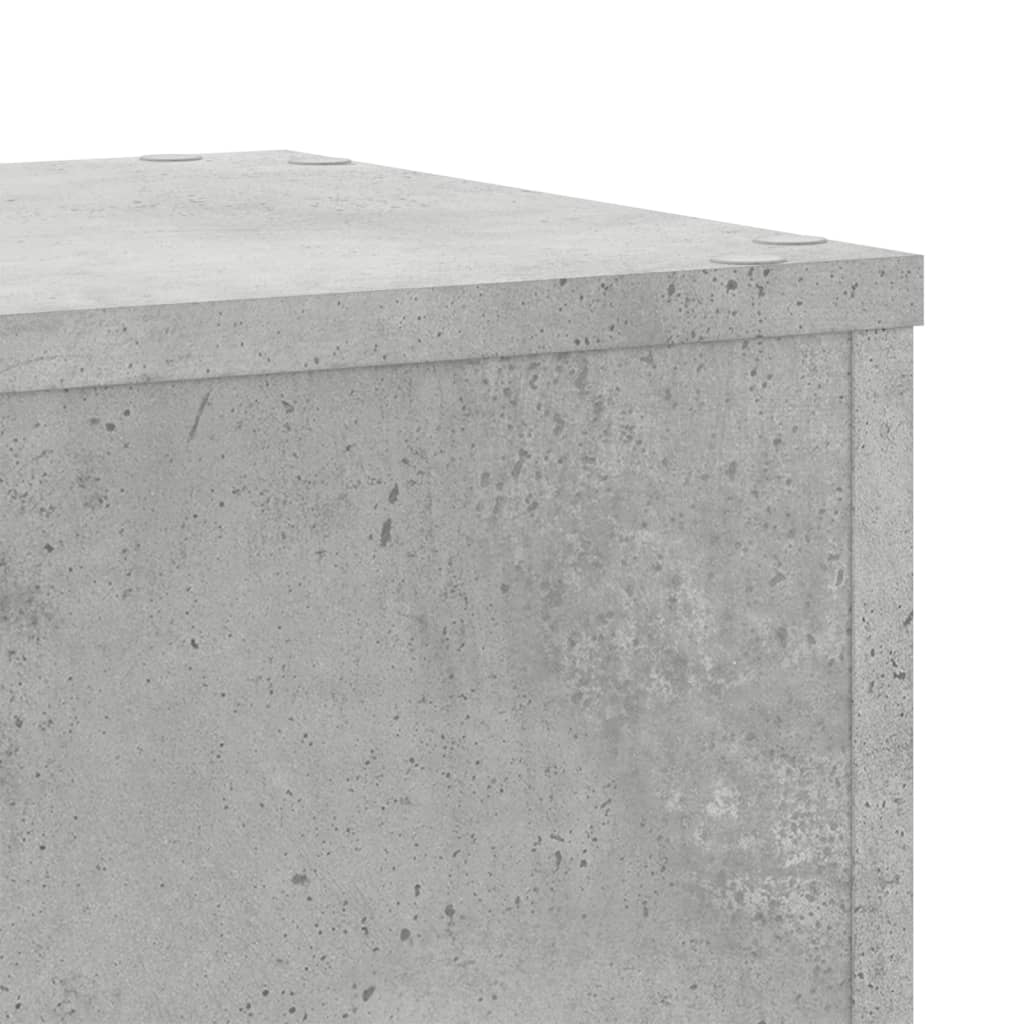 Supports pour plantes 2 pcs gris béton bois d'ingénierie - 8