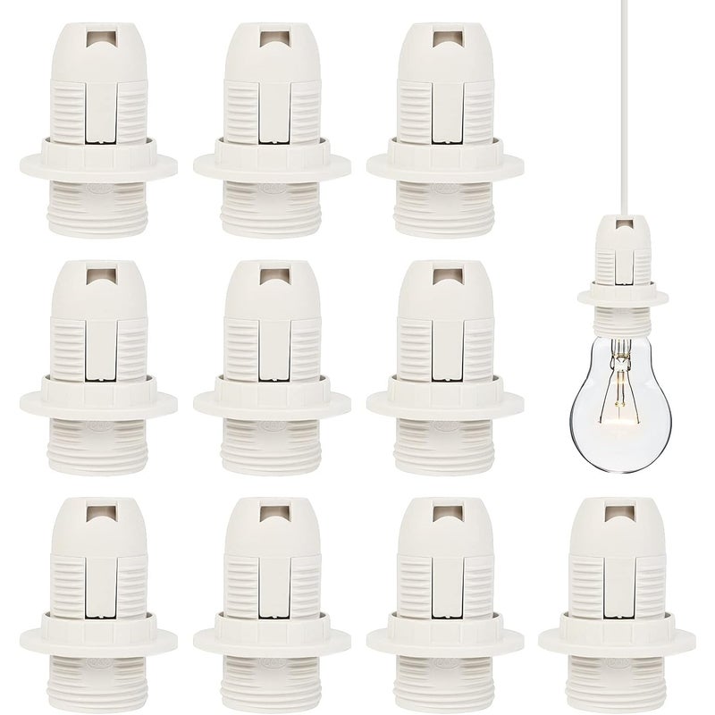 Uchwyt żarówki E14, 10 sztuk, plastikowa oprawka żarówki 250V 2A, uchwyt lampy w stylu retro, adapter do oprawki żarówki na gwint