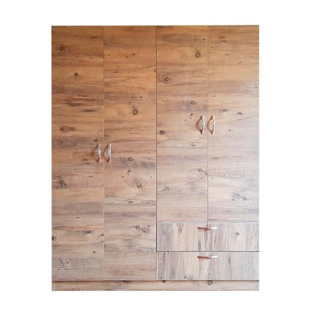 Armadio 120x170h cm con 4 ante e 2 cassetti colore rovere - GRD4422023