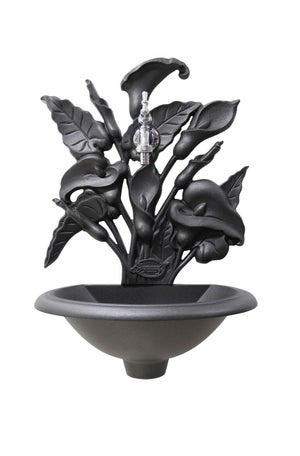 Fontanella Da Giardino Afrodite - Fontana A Muro, Antracite, Rubinetto Ottone, Made In Italy - Foto 2