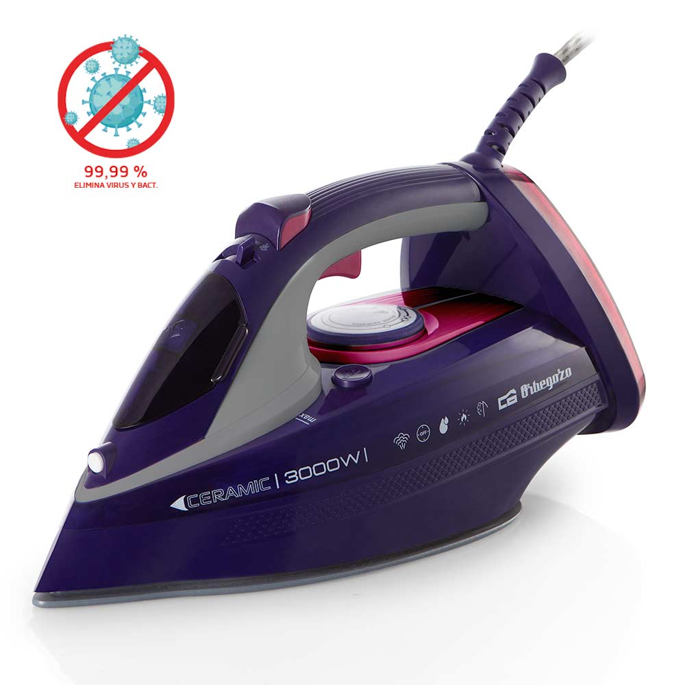Plancha Orbegozo SV 3000 Vapor 3000W Suela Cerámica 450ml - Imagen 2