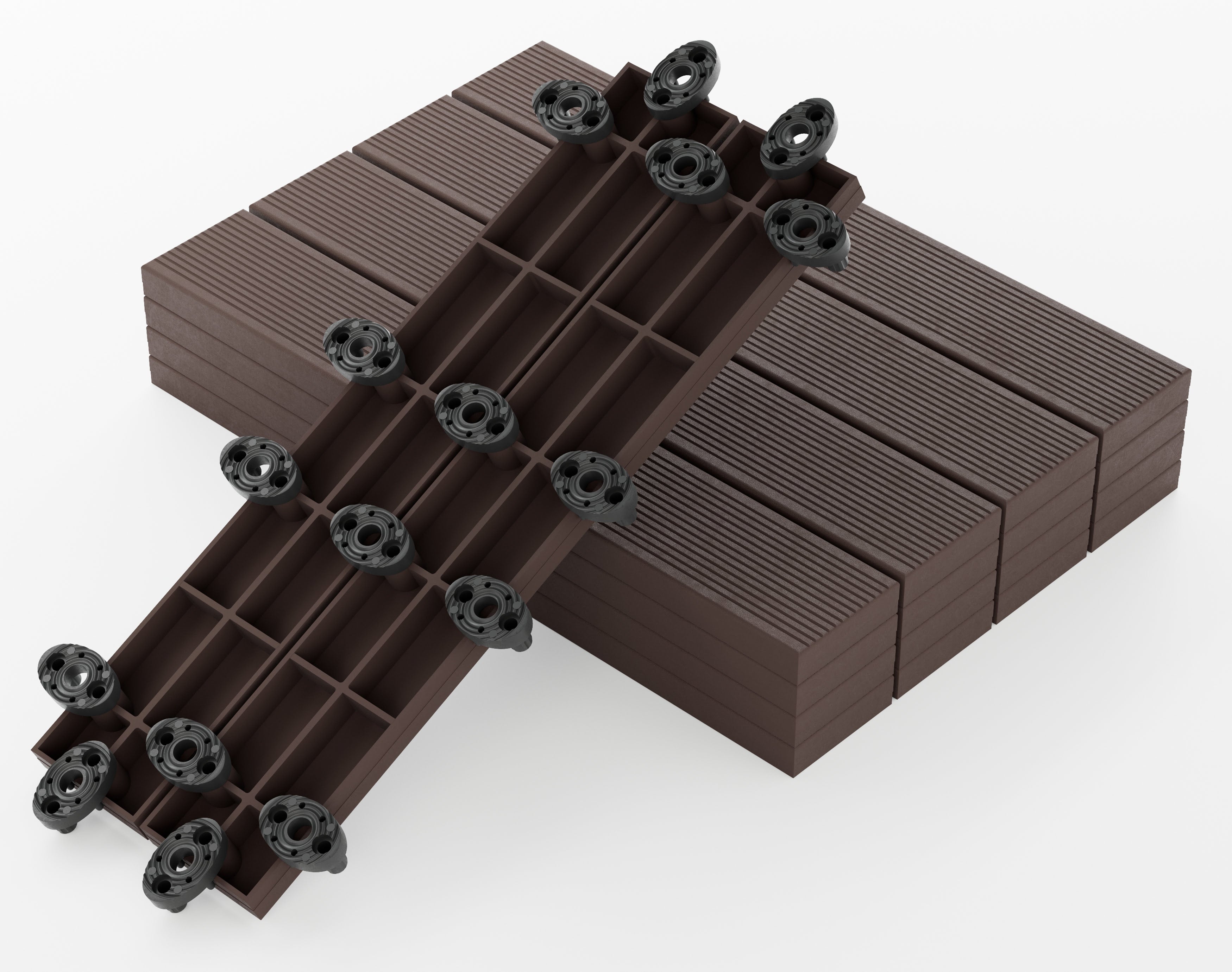 Deska Tarasowa Kompozytowa WPC Orzech C6 50x8x2,1 cm GUMI - 16szt.