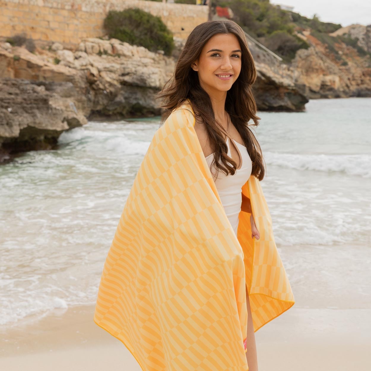 Flamingueo Serviette Plage Piscine Microfibre 180x90cm Jaune - 6