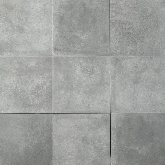 Lot de 2 Dalles de terrasse en grès cérame Anzio Grey - 60 x 60 x 2 cm - C-NEGOCE - 2