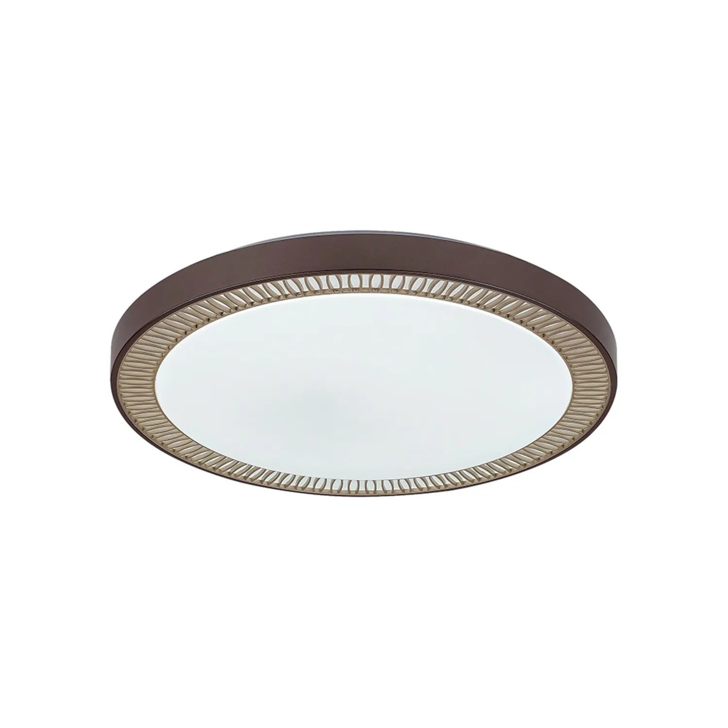 Plafon okrągły z pilotem Matea LED 40W Odcienie bieli 3200lm brązowo-biały wym:7,5x50x50cm IP20 Rabalux