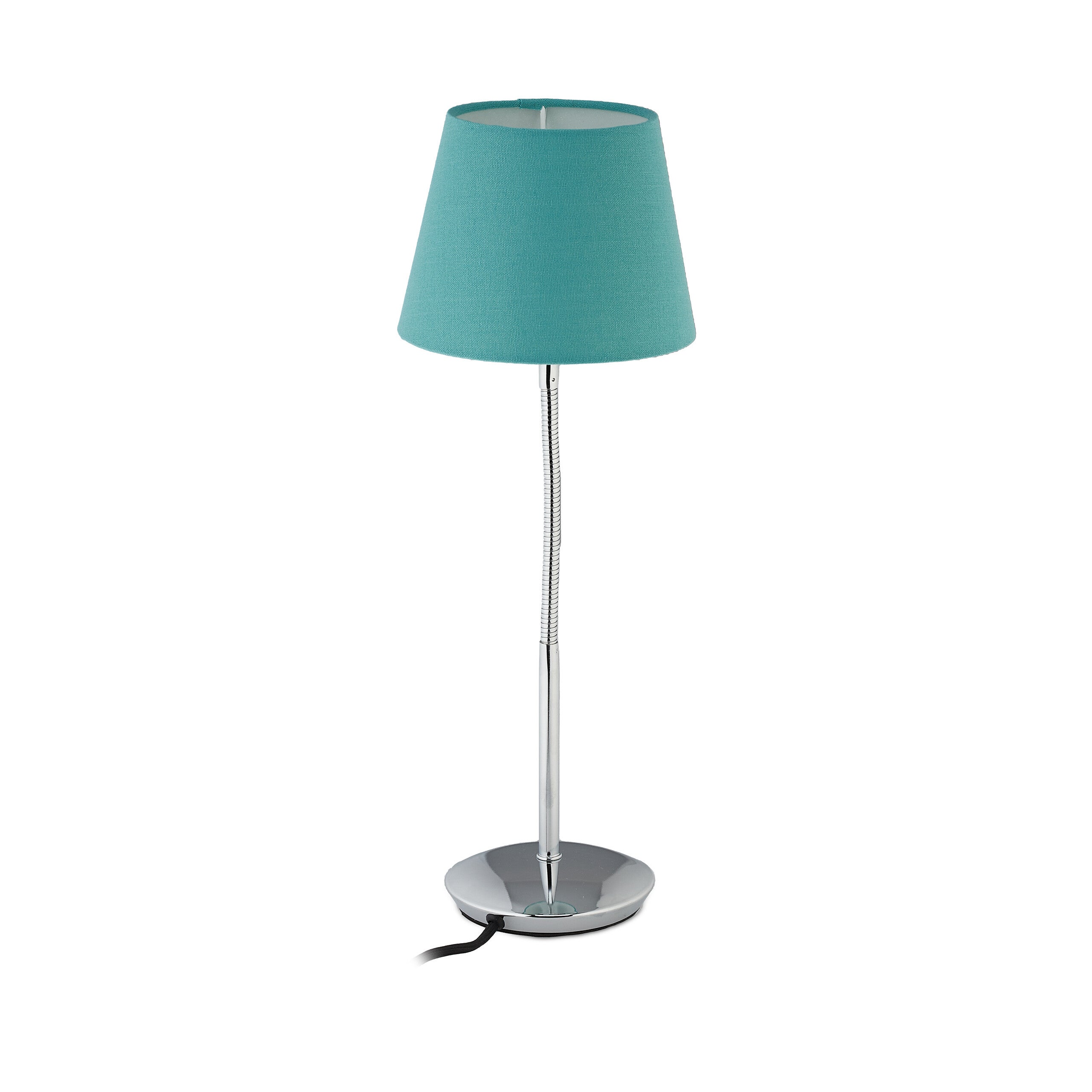 Lampe De Chevet Design - Abat-jour Rose, Pied Cuivré - Douille E14 - 32 Cm De Hauteur
