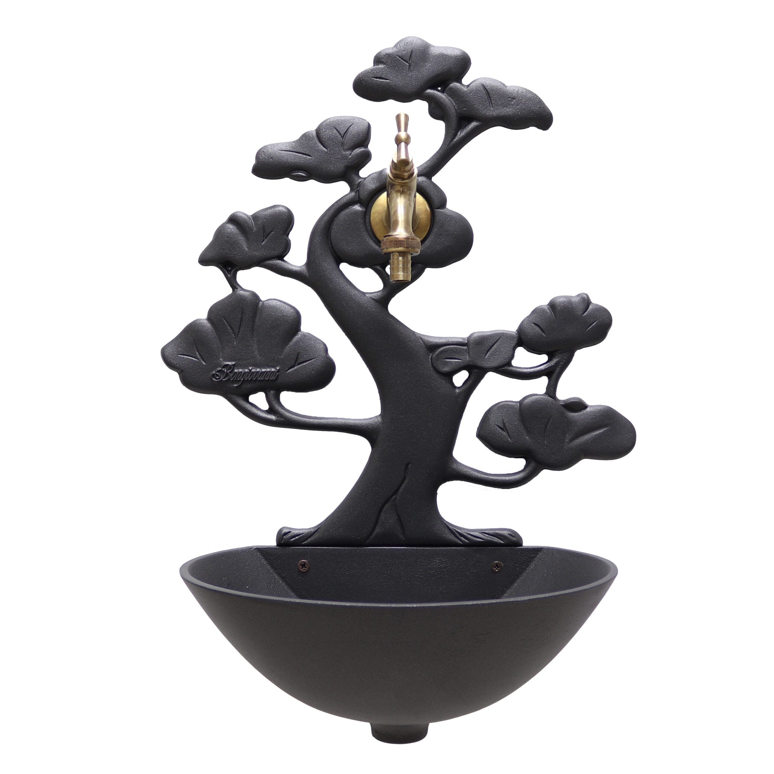 Fonderia Bongiovanni Fontana A Muro Da Giardino - Kit Liberty In Alluminio, Con Rubinetto Ottone Brunito - Foto 10