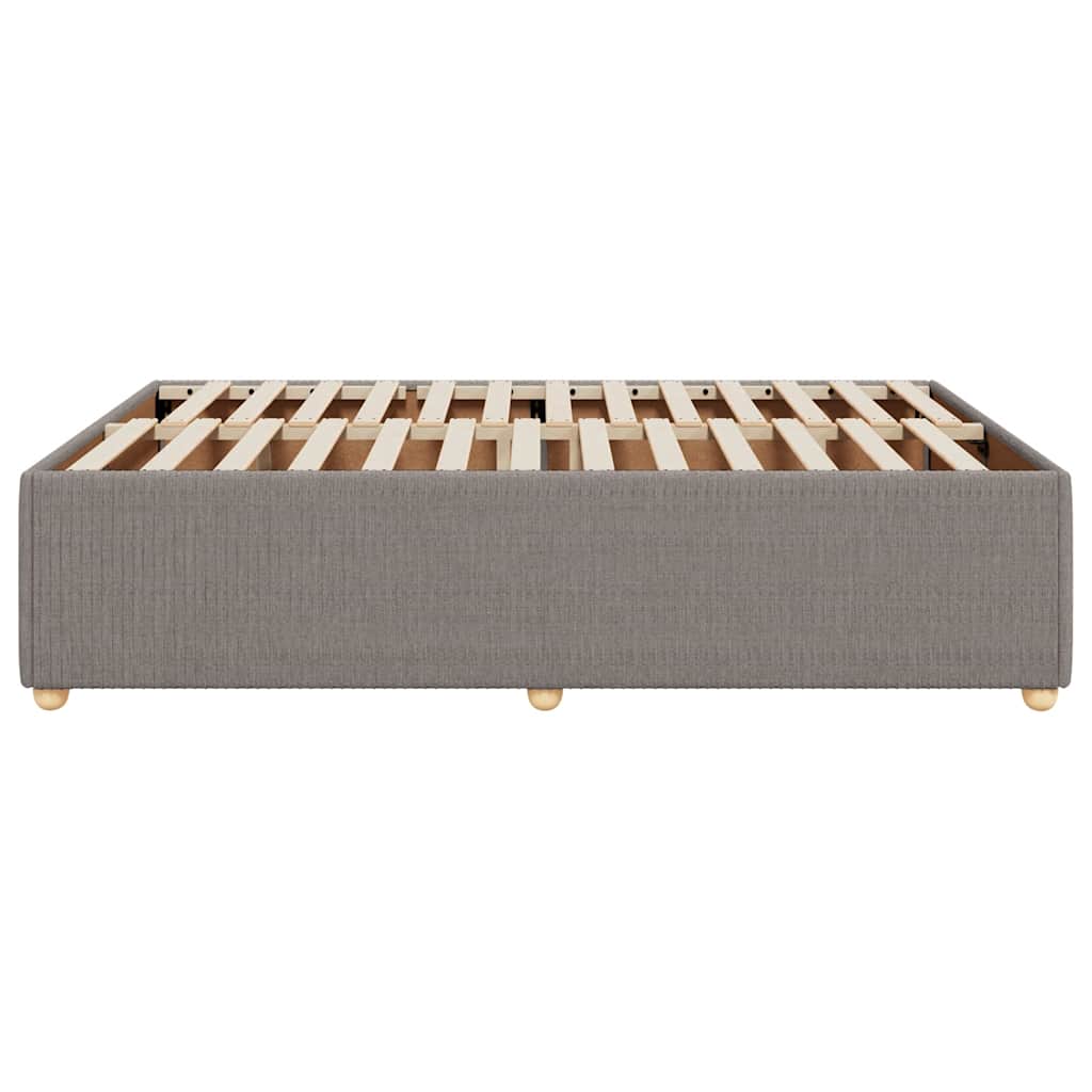 Cadre de lit sans matelas taupe 160 x 200 cm tissu - 5