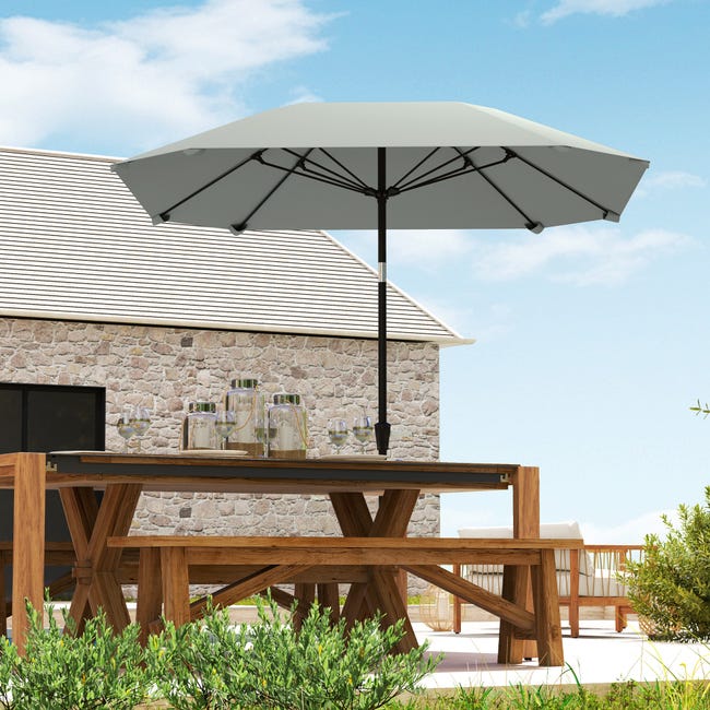 Ombrellone 233 cm, inclinabile, ottagonale, per balcone, spiaggia, resistente al vento, stabile, per mercato, a manovella, protezione solare per la s | Leroy Merlin Ombrellone 233 cm, inclinabile, ottagonale, per balcone, spiaggia, resistente al vento, stabile, per mercato, a manovella, protezione solare per la s | Leroy Merlin