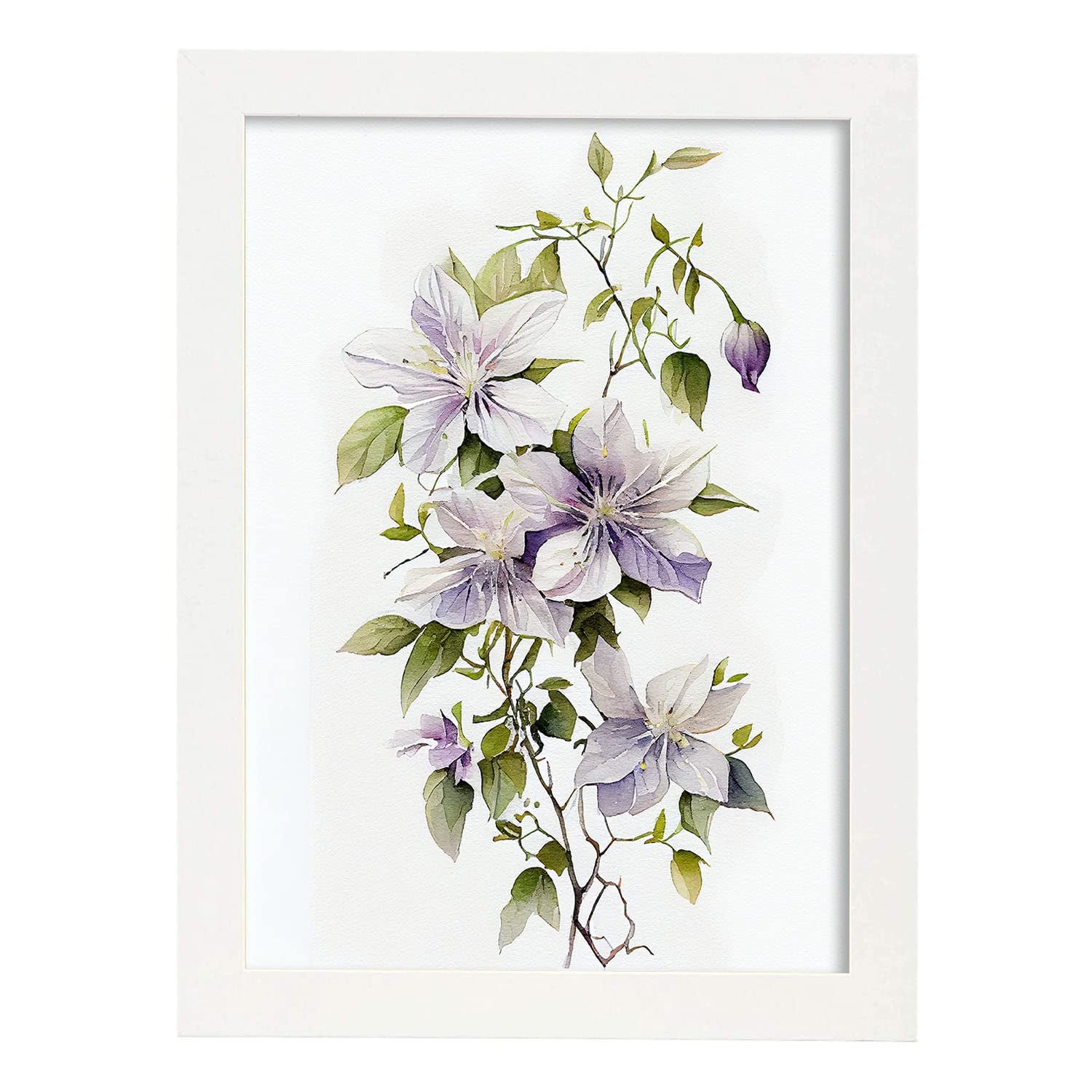 MHARTK66 Quadri Vintage Botanico Soggiorno con Cornice Legno, 20x25 cm Stampe da Parete Cactus Fiori Rosa Illustrazione, Quadro Camera da Letto Su Tela Decorazioni Parete Desktop Arte Bagno Ufficio