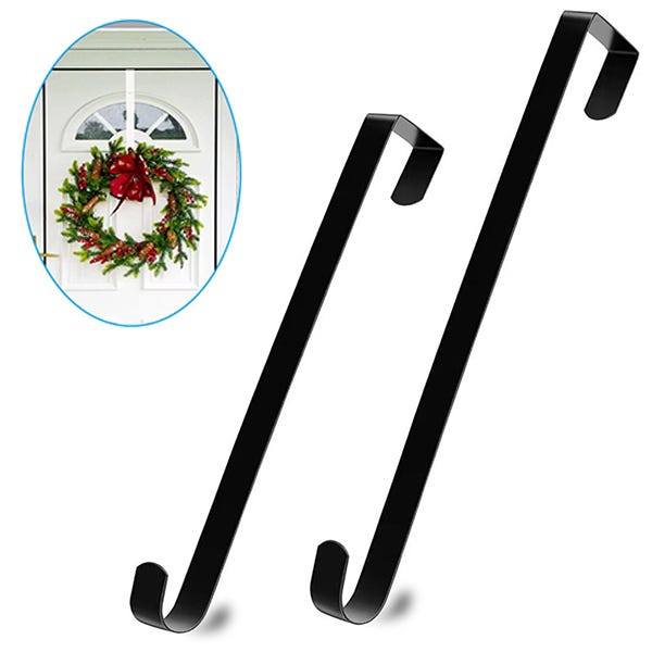 MIJOMA Lot de 4 crochets de fenêtre et de porte – Crochets décoratifs pour couronnes de porte MIJOMA Lot de 4 crochets de fenêtre et de porte – Crochets décoratifs pour couronnes de porte