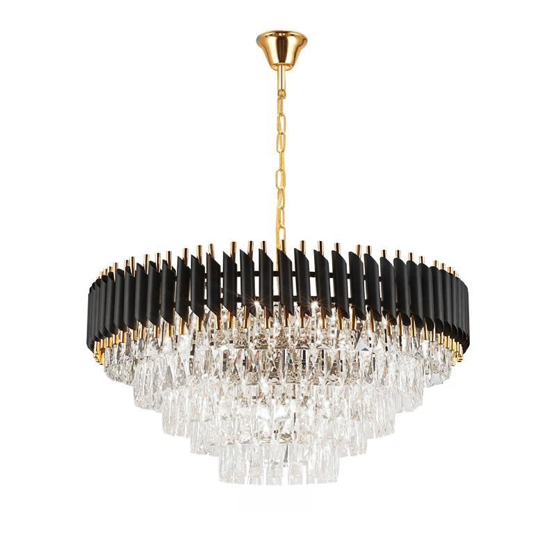 Lampa Sufitowa Wisząca Kryształowa Toolight App1058-Cp Złoty