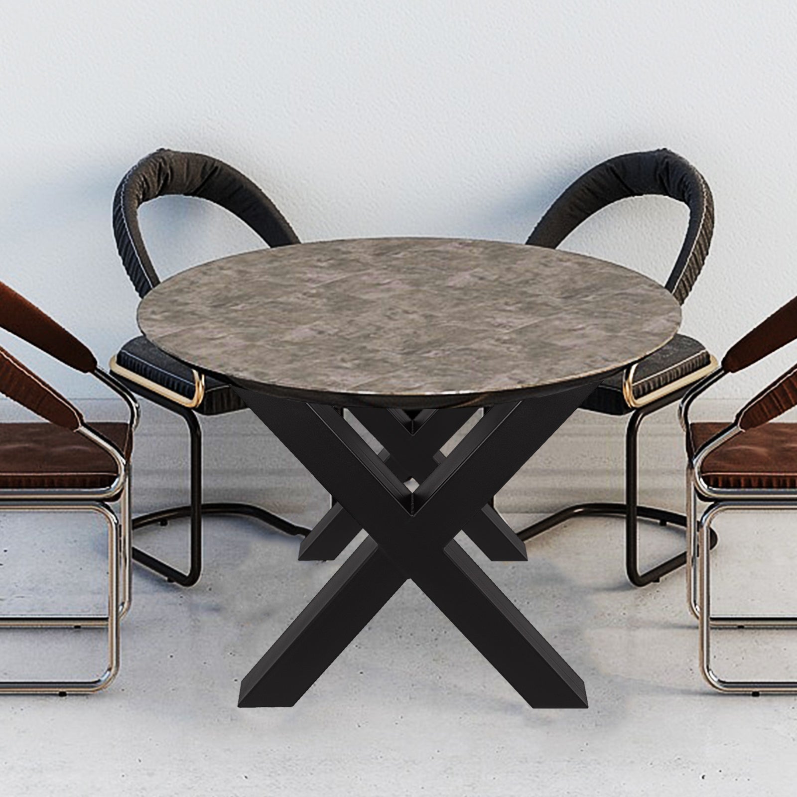 Pieds de Table en Métal VEVOR 2PCS Pied de Table Basse et Table à Manger Industriel de Charge Maximal 1000 kg de Jambes en Croix Forme de X,720x790mm - 9