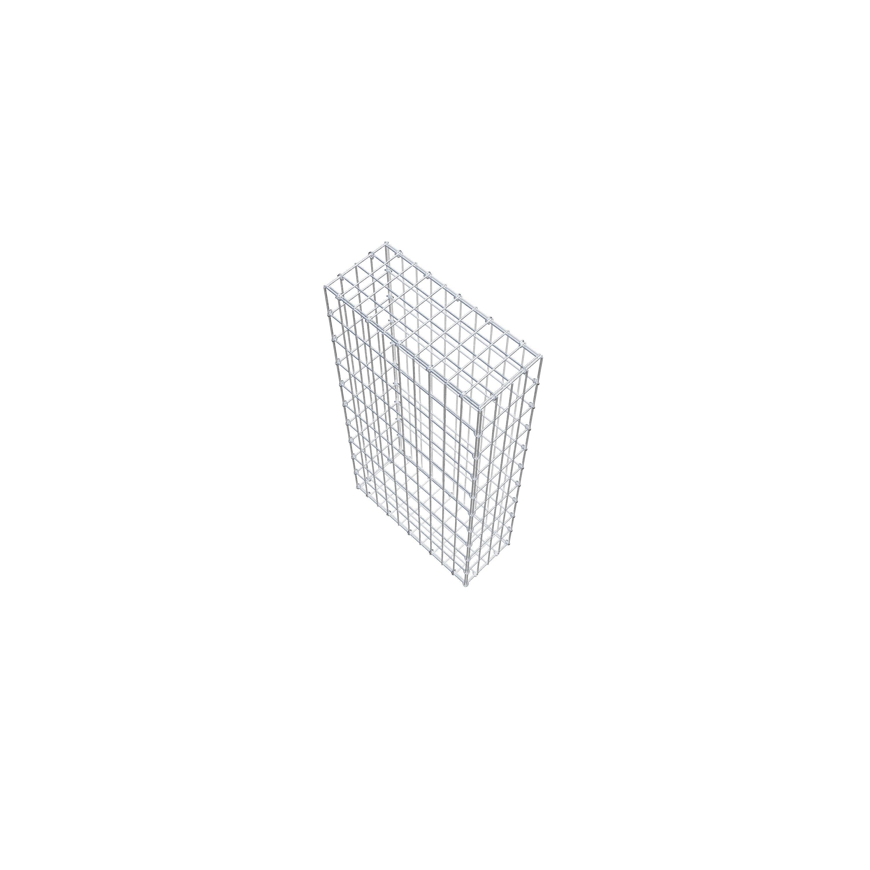 Gavión de acero galvanizado 100x50x20cm (LxAxP), malla 5 x 10cm, Anillo en C, jaula metálica para muro o jardín - 4