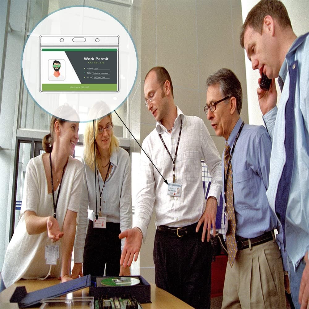 10 szt. przezroczystych etui na karty, przezroczyste plastikowe etui na identyfikatory, wodoodporne etui na identyfikatory, etui na identyfikatory, le