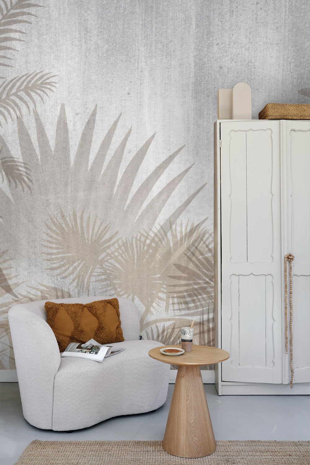 Fotomurale piante tropicali grigio e beige - 360 x 254 cm - Sanders & Sanders - 2