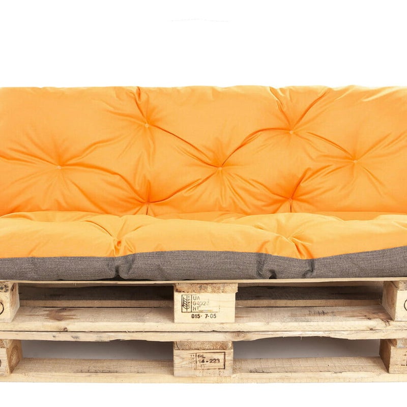 Poduszka ogrodowa na paletę 120x60x60cm poduszka na meble ogrodowe pomarańczowa, poduszka na balkon taras, poducha ogrodowa na meble z palet