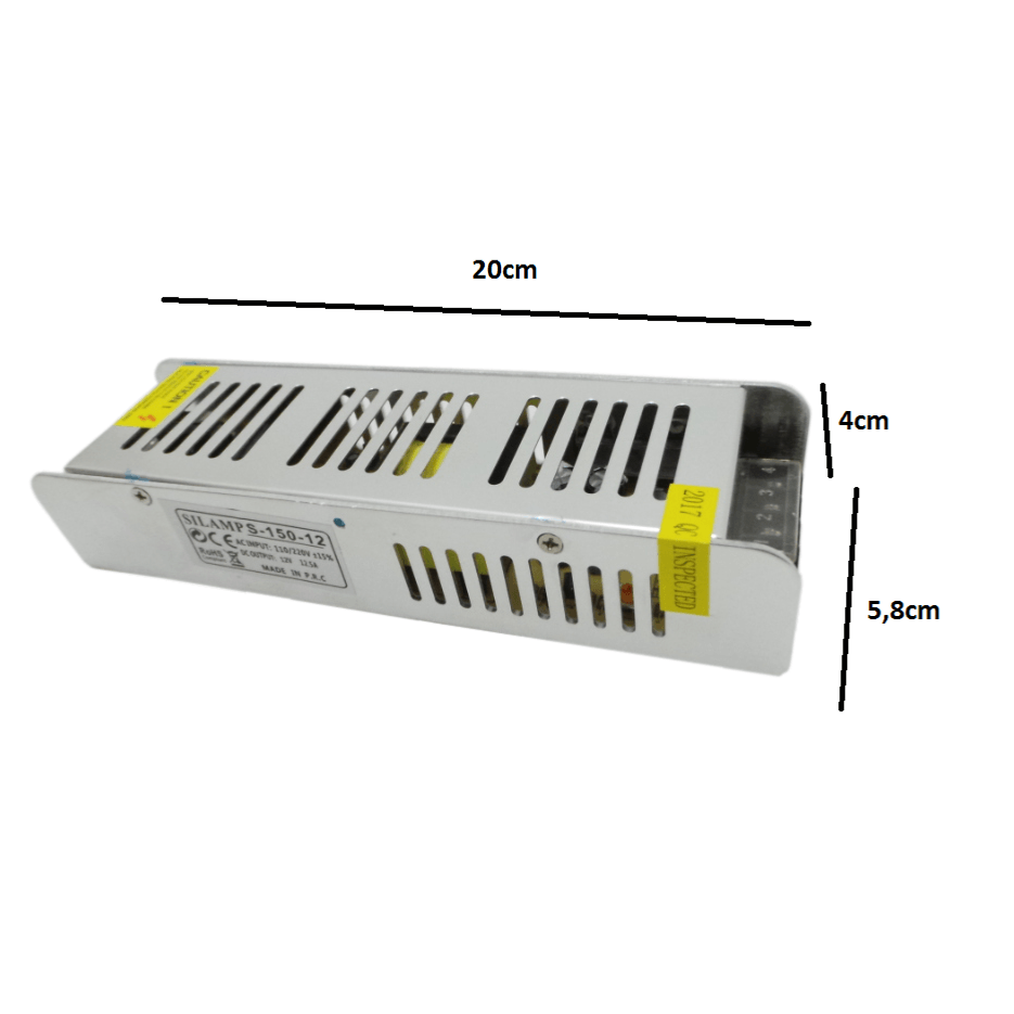Transformateur 220V 12V 150W DC 12.5A - SILAMP - 3