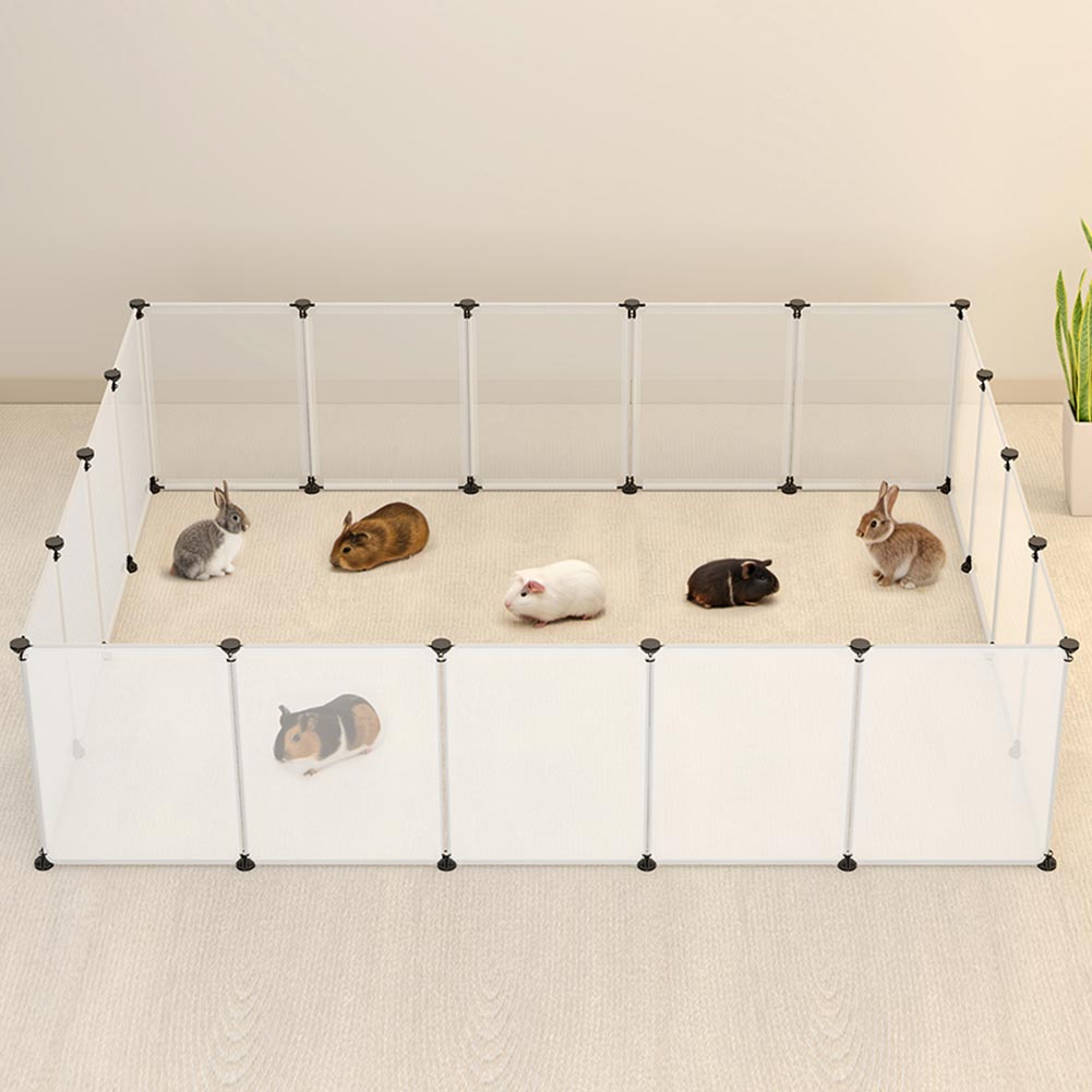 Recinto per Animali di Piccola Taglia da interno Recinzione con fondo 18 Pannelli - 4