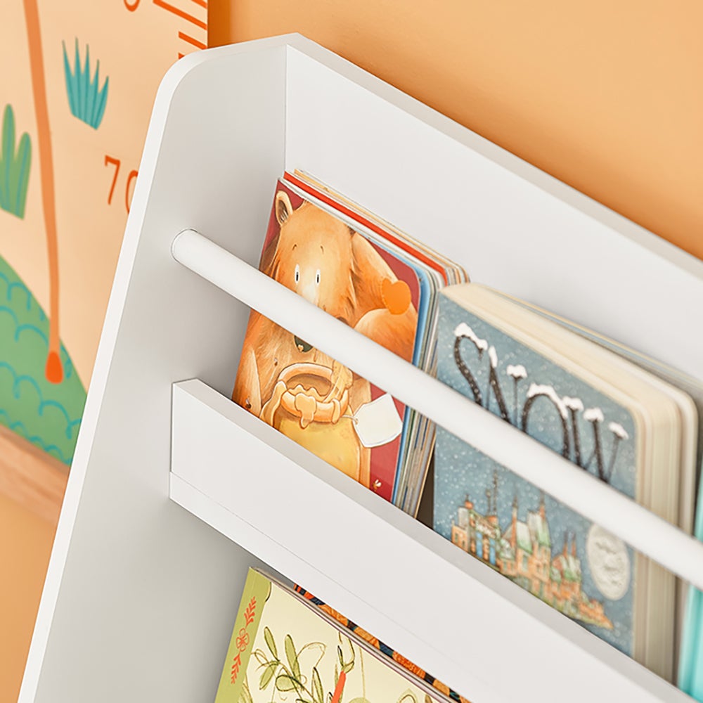 Bibliothèque pour Chambre enfant en MDF Blanc H. 86 x l. 85 x P. 26 cm - 4