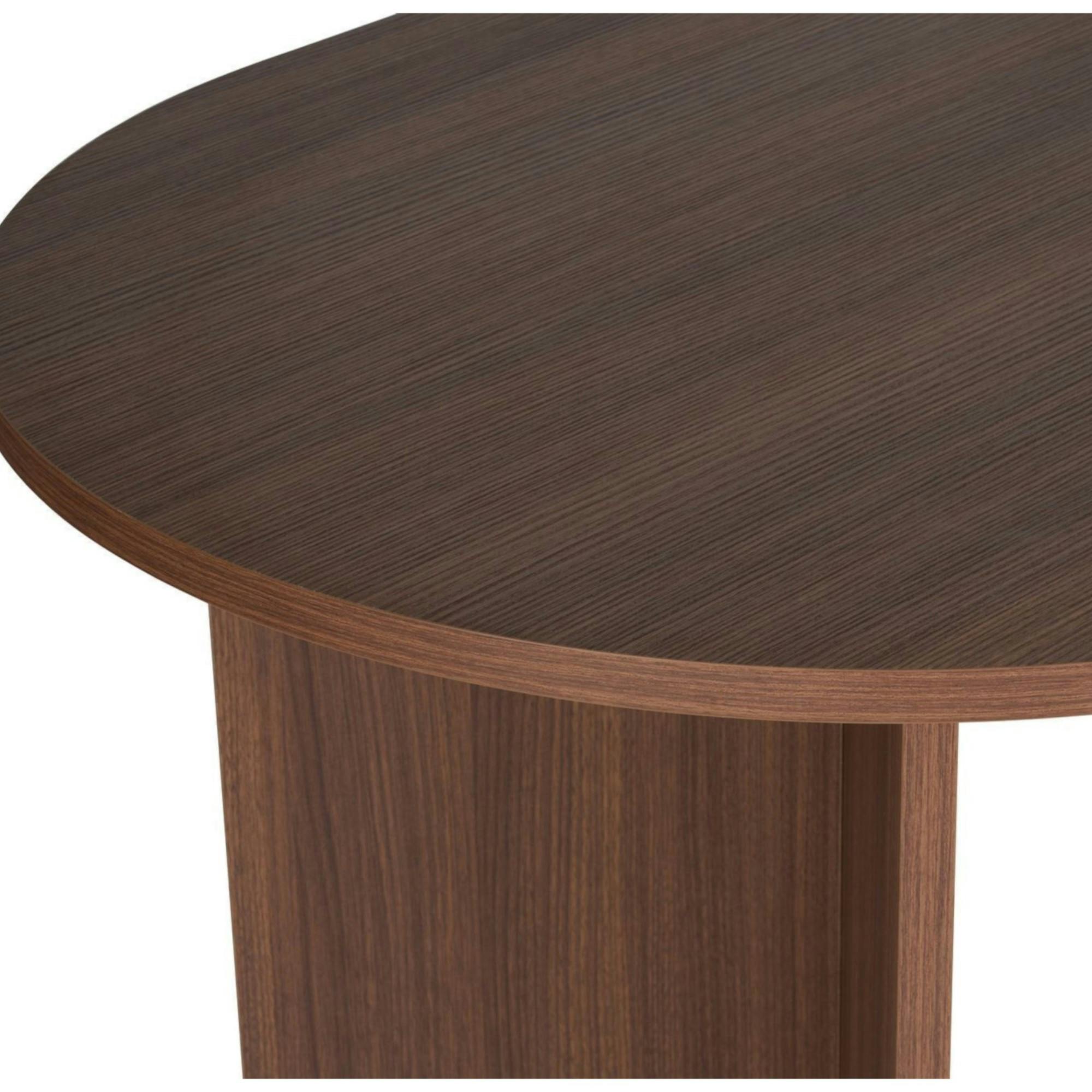 Table à manger moderne effet noyer pieds en V 180 cm MARFA - 7