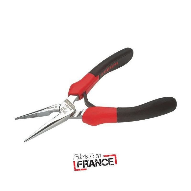 Pince à Becs Ronds Facom 404 – Électronique Micro-tech, Fabrication Française, état Nickel
