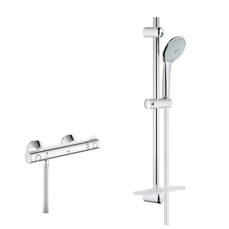 Set Mitigeur Thermostatique de Douche + Ensemble de douche complet 3 jets EUPHORIA 110 (34840000-EUPHORIA3) - 6