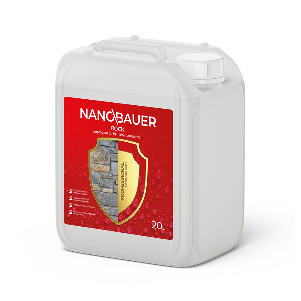 Impregnat do kamienia naturalnego wapienia piaskowca NANOBAUER 20L / 140m²
