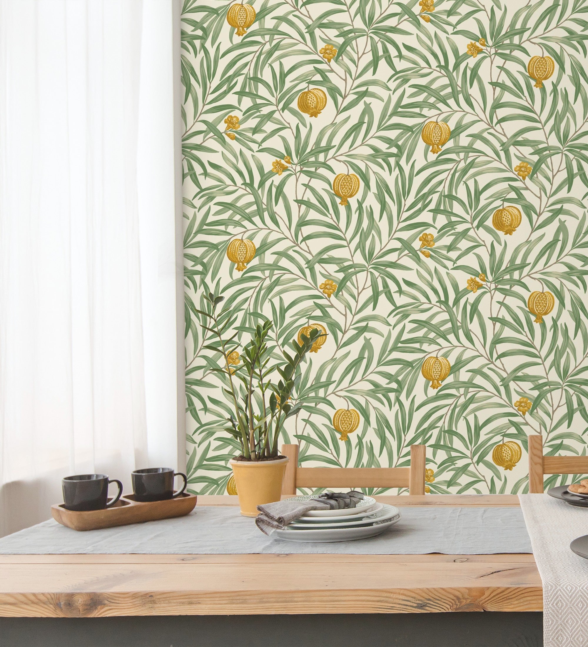Papier à Lettres Motif Branches Vertes - 50 Feuilles A4 90g/m²