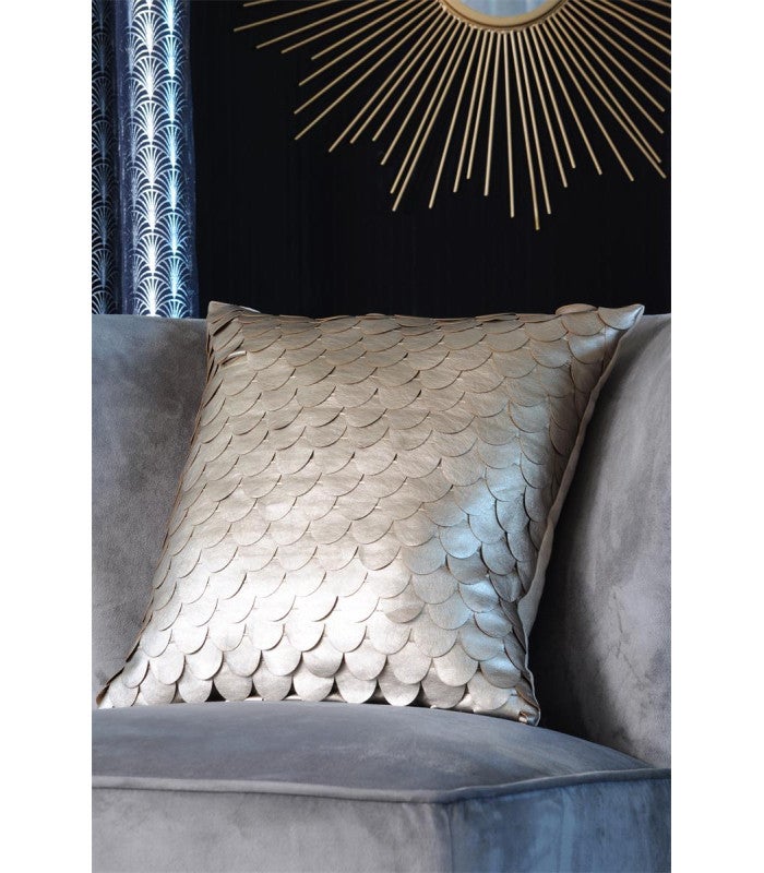 Coussin écailles brillantes 40x40cm - 40x40cm - Gris - 2