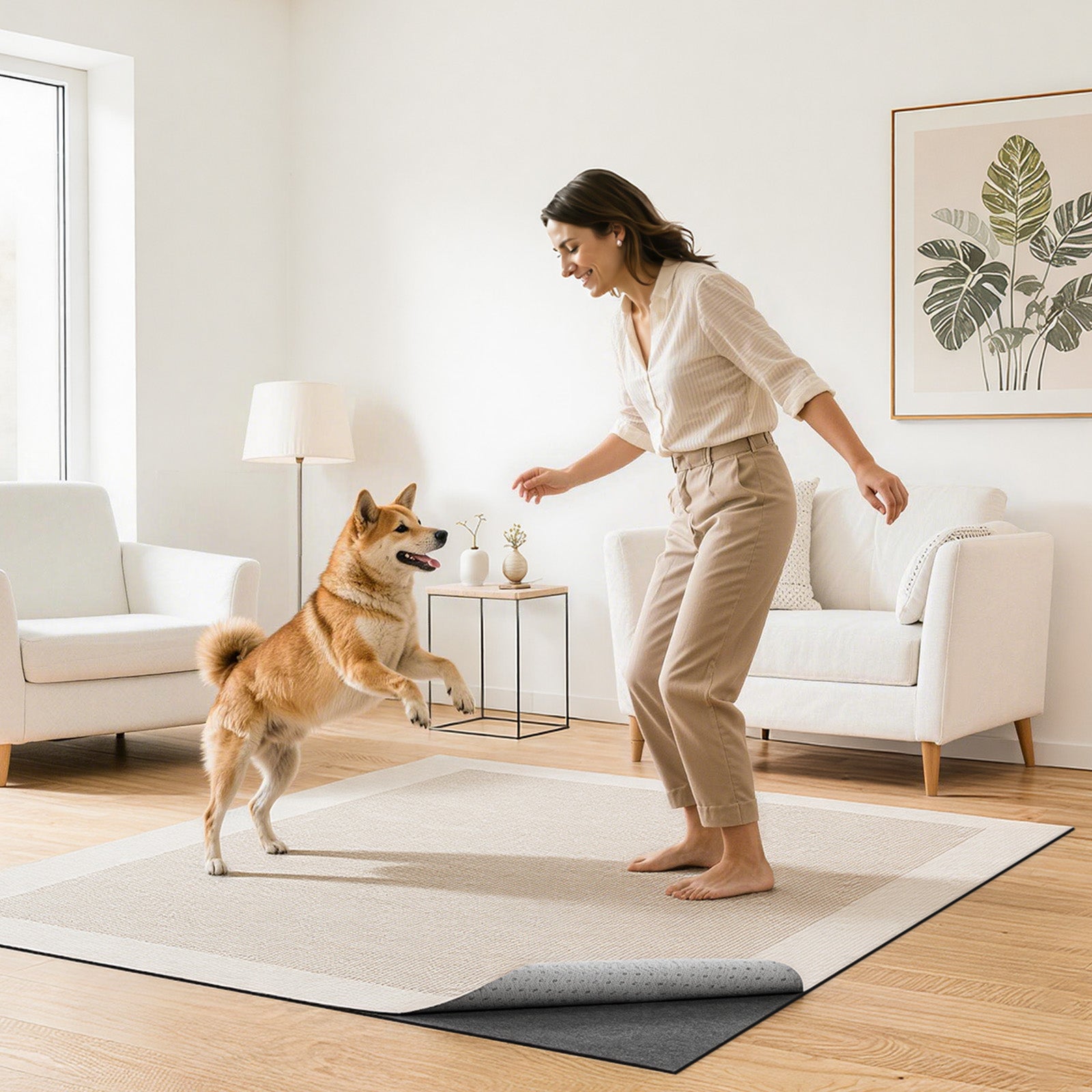 Sous-tapis antiderapant SucceBuy152,4x213,4 cm en feutre pour proteger,stabiliser et eviter le glissement des tapis sur parquet,carrelage ou moquette - 8