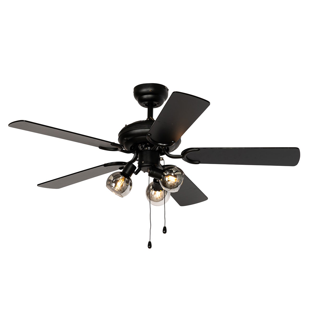 Qazqa przemysłowy wentylator sufitowy - Mistral - czarny, okrągły, max. 60w,, 107.5cm oświetlenie wewnętrzne - 9