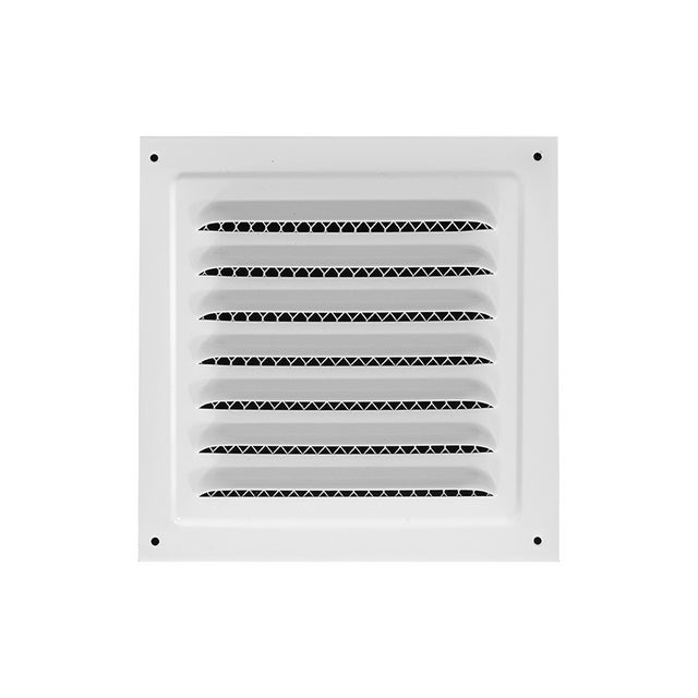 Kratka wentylacyjna 150 x 150 mm do wentylacji wewnętrznej i zewnętrznej, biała (1 sztuka)