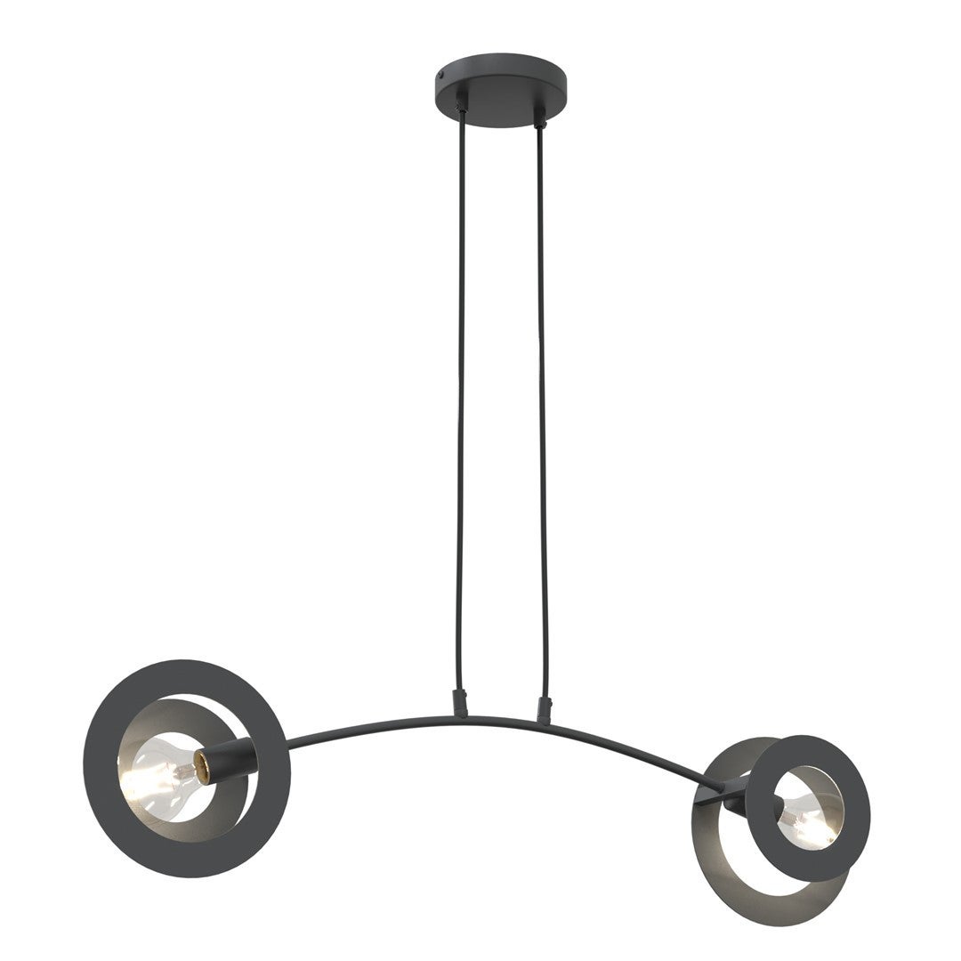 Lampa wisząca EUFORIA czarna 2xE27x20W metal wym:120x89x14cm IP20 Emibig