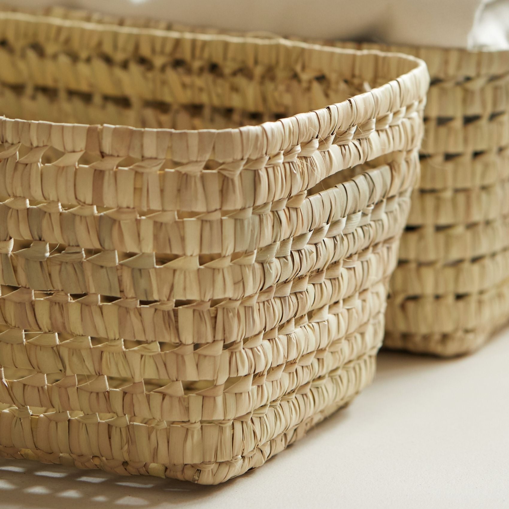Panier de rangement rectangle Palm - Naturel - 37x24x17 cm - Osier - 2