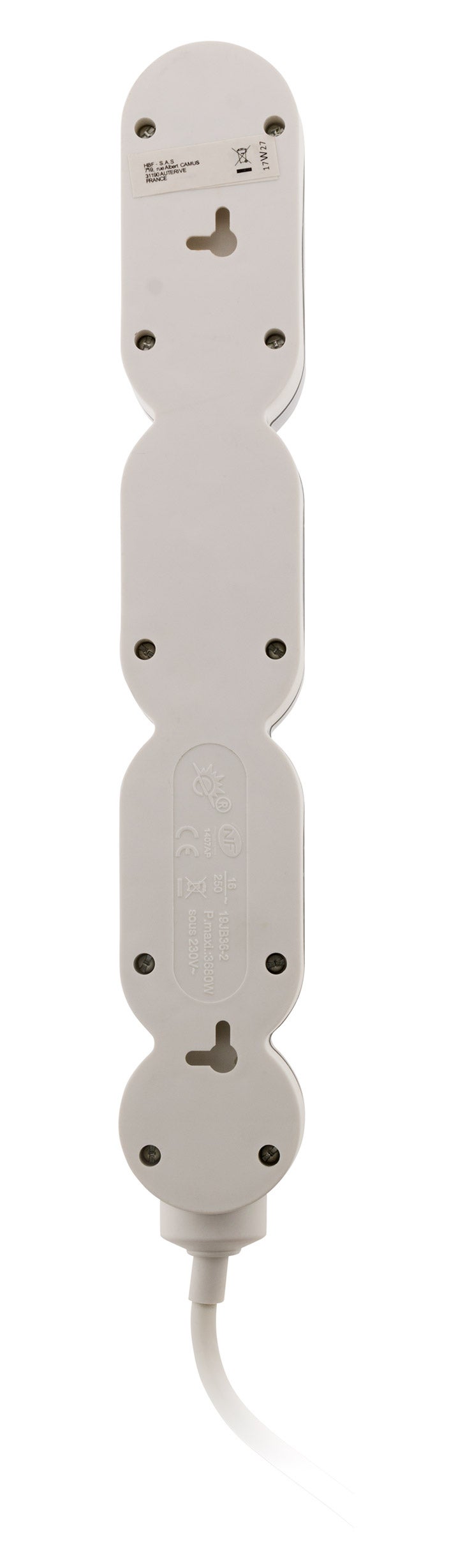 Bloc Home 6 prises 16A 2P+T + parafoudre - Argent - Zenitech - 6