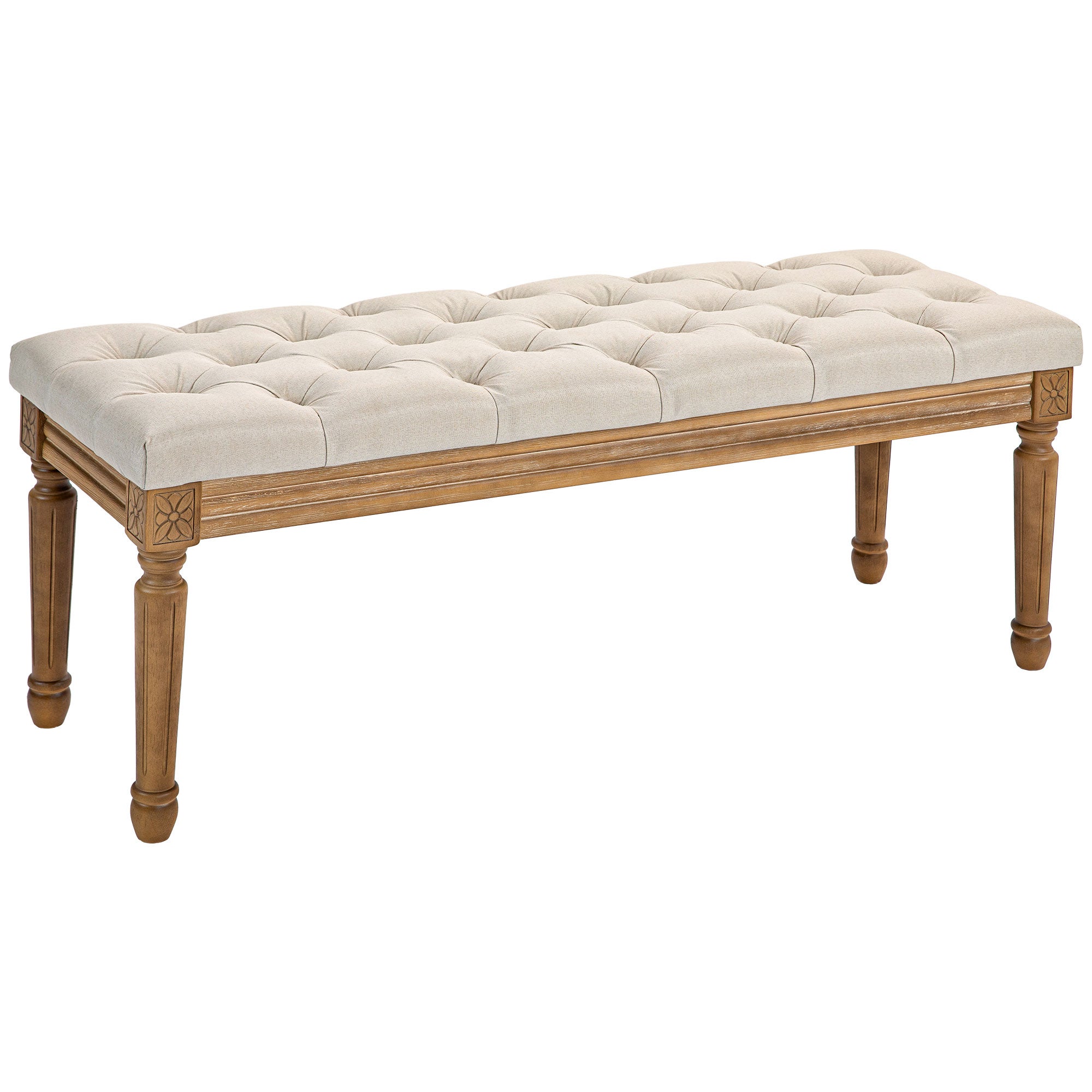 Banc / Bout De Lit Capitonné En Tissu Patchwork Blanc Et Noir Et Pieds Bois Noirs 80x40x45cm Urban 30010587