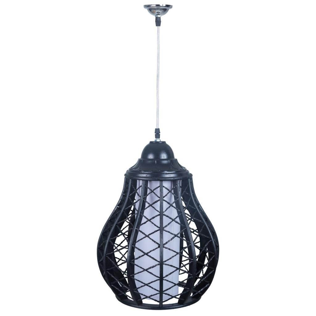 Lustre en bambou noir 30,5x30,5x40,6h - 4
