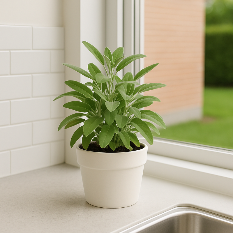 Planta Salvia natural en Maceta plástico 14 x 14, Planta Aromática