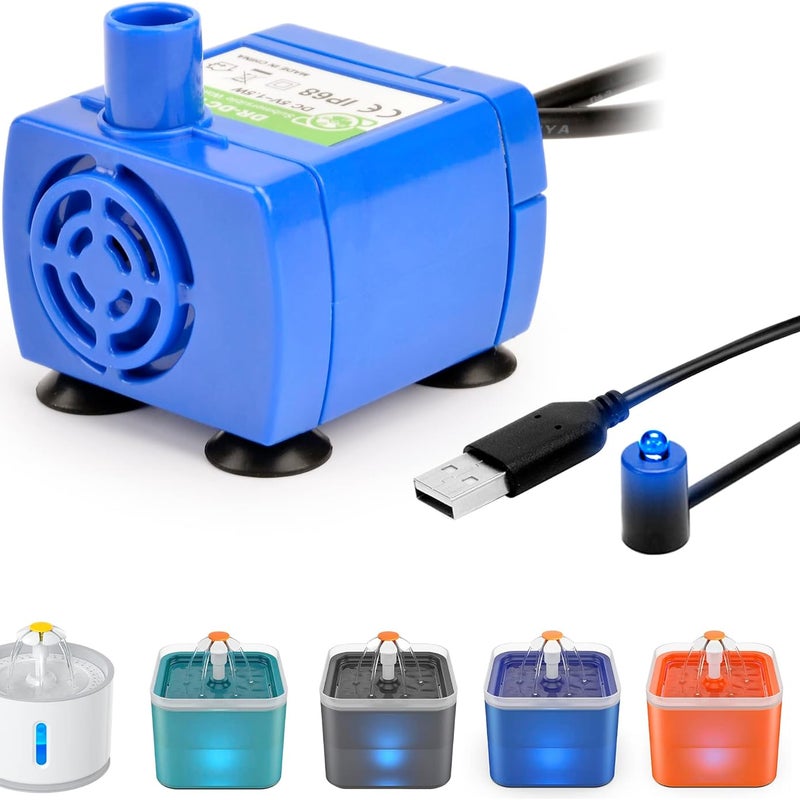 Zanurzalna pompa wodna do fontann dla kotów i psów, pompa do wody dla zwierząt domowych