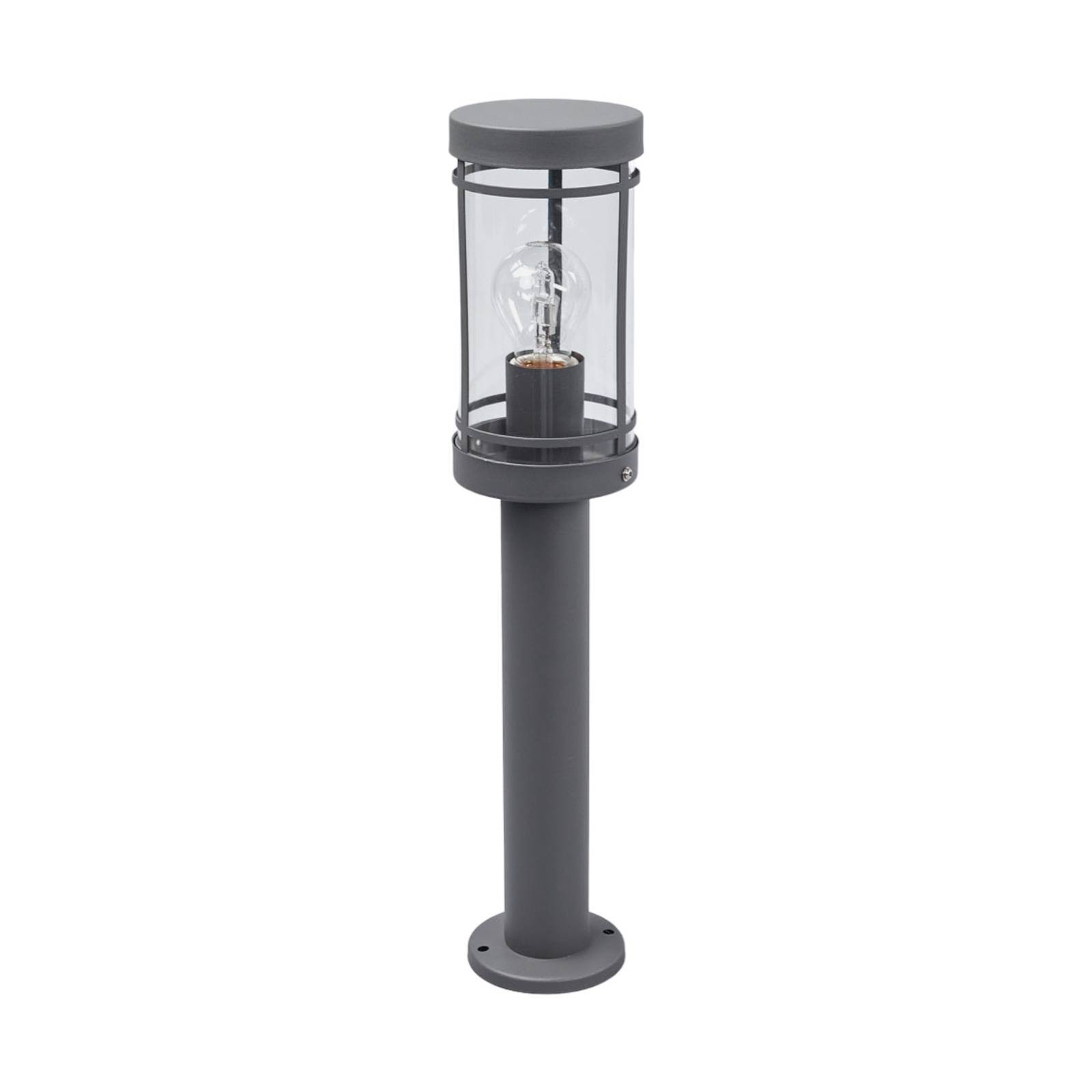 Lámpara sobremuro lindby djori, 50 cm, antracita, acero inoxidable, e27, iluminación de senderos, baliza, iluminación de senderos, farola