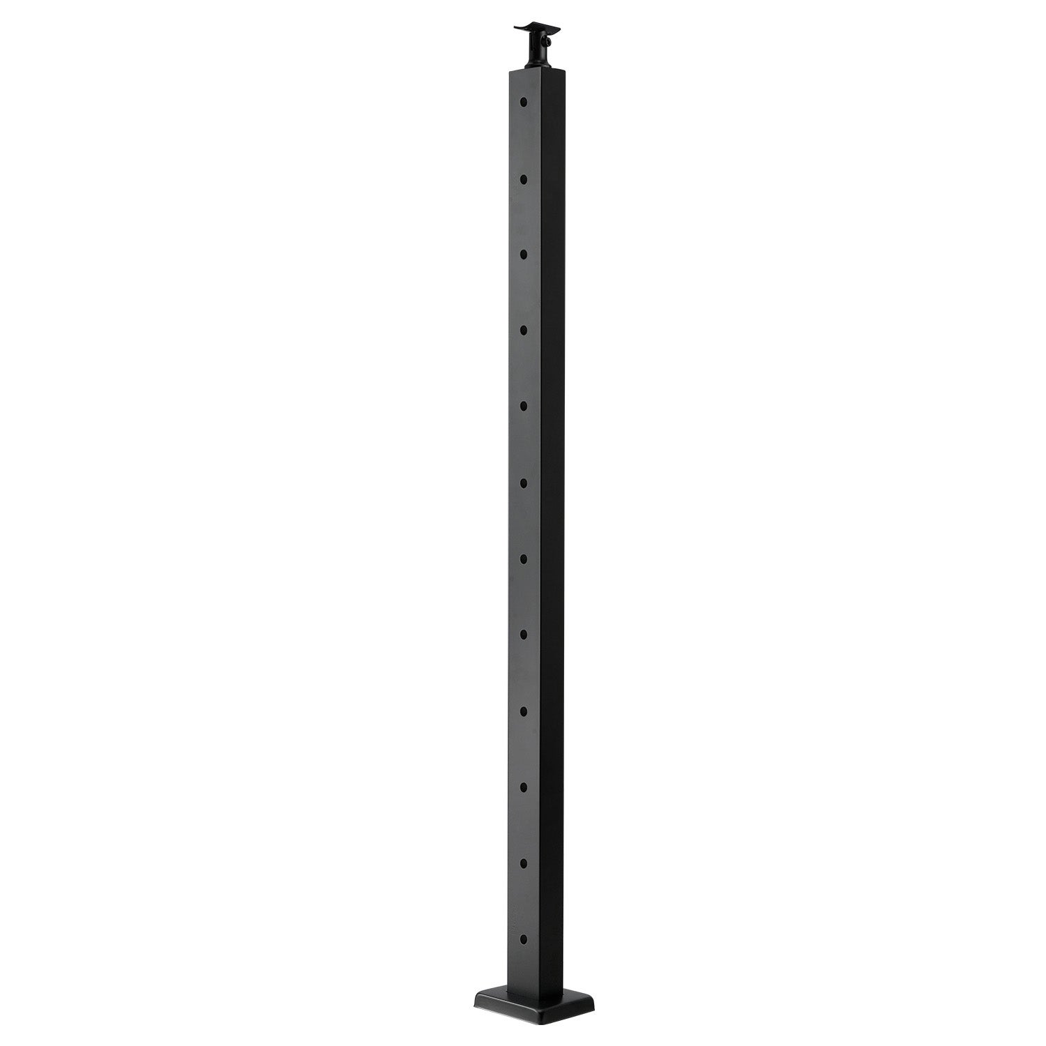 Poteau de rampe à câble,SucceBuy 42 x 2 x 2 pouces,poteau d'escalier de niveau,paquet de 1,poteau de rampe en acier inoxydable,noir - 3
