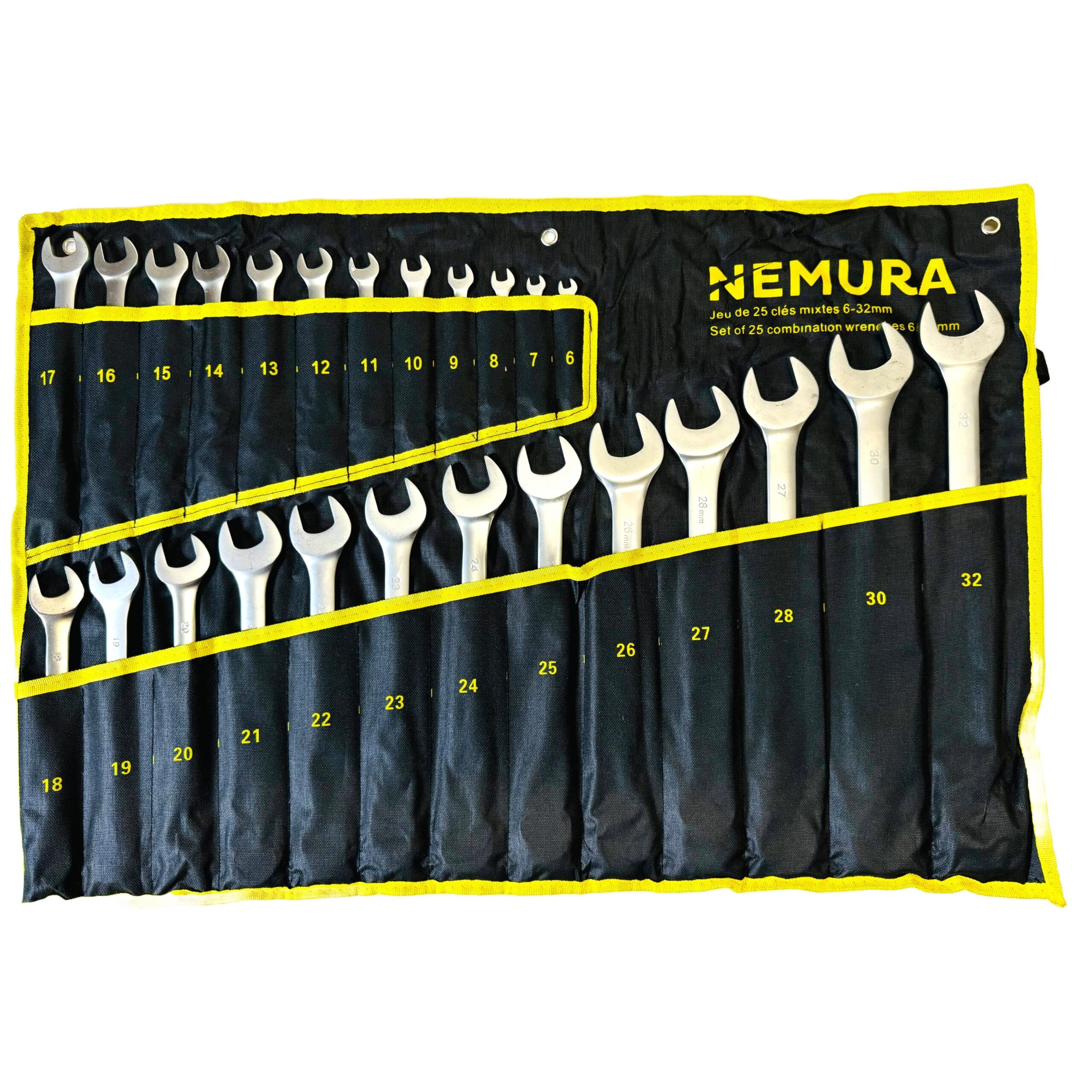 Nemura Coffret de 12 clés cliquet articulées 8-19mm - Acier Chrome Vanadium - Qualité Nemura Coffret de 12 clés cliquet articulées 8-19mm - Acier Chrome Vanadium - Qualité