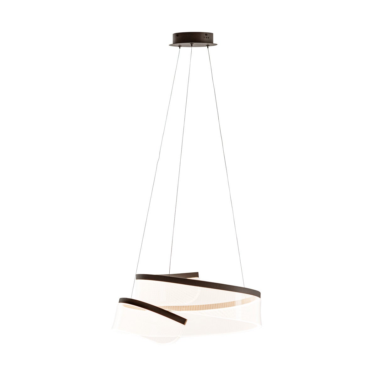 Lampa wisząca Rustin kawowo-przezroczysta LED 45W 3000K 2356lm nowoczesna wym: 150 x 54 x 54 cm akryl Italux