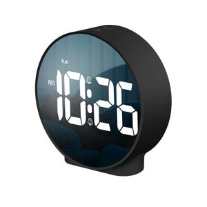 Sveglia LED Da Comodino Con Due Allarmi E Ricarica USB - Luminosità Regolabile E Modalità Notte Automatica Per Un Sonno Tranquillo - 3