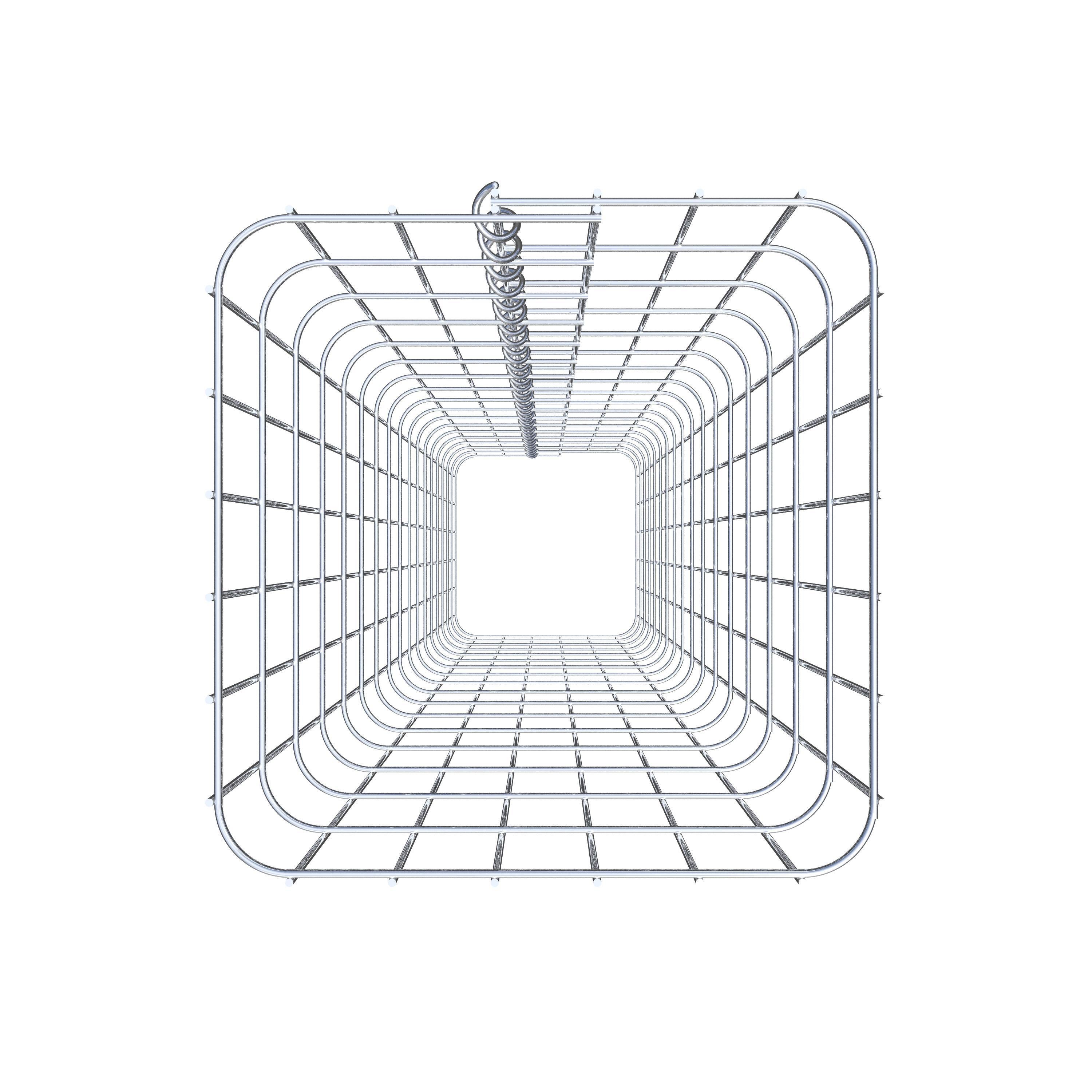 Gabiona - Columna de gavión cuadrada de acero galvanizado, 32x32cm, malla 5 x 10cm - altura: 170cm, para jardín o pared decorativa - 4