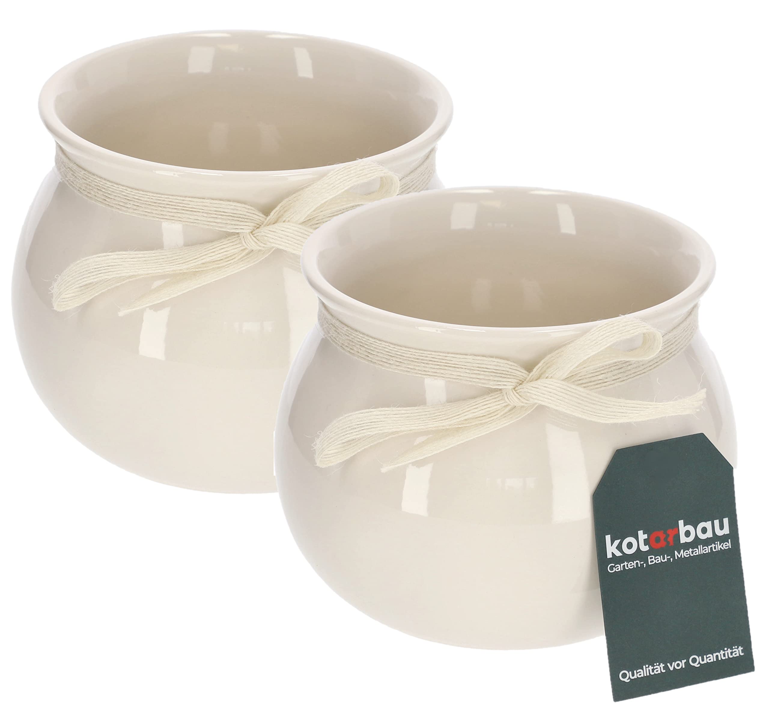 Doniczka ceramiczna fi17 osłonka kwiaty rośliny 2x - KOTARBAU